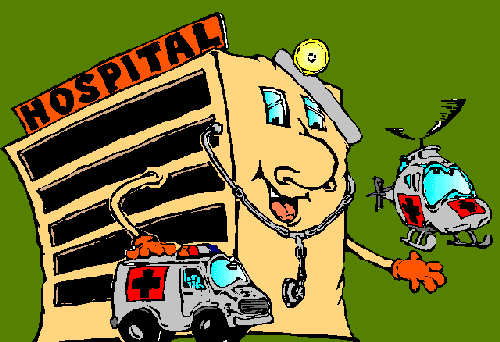 Dibujo de un hospital