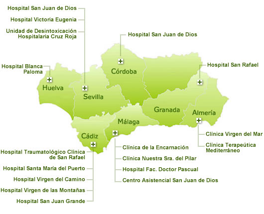 Mapa de centros