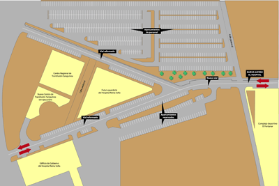 Plano del nuevo aparcamiento de personal