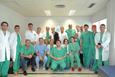 Algunos de los profesionales que han participado en los trasplantes