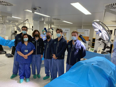 Profesionales del Hospital Reina Sofía antes de comenzar el curso