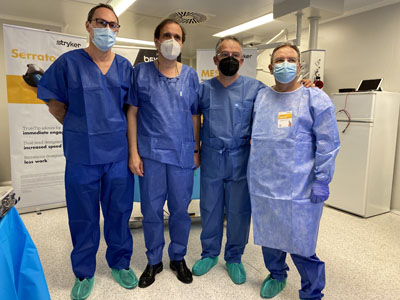 Simón Fuentes del hospital cordobés, Gaspar García y Tomás Vela, del Hospital Puerta del Mar, y José María López, del Virgen del Rocío