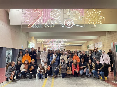Encendido del alumbrado navideño del hospital
