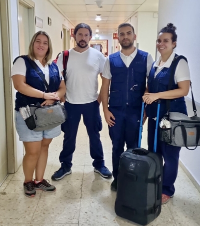En la imagen, parte del equipo de Hospitalización Domiciliaria del hospital)