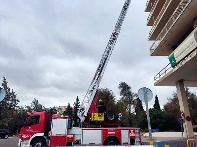 Simulacro de incendio del Hospital Reina Sofía