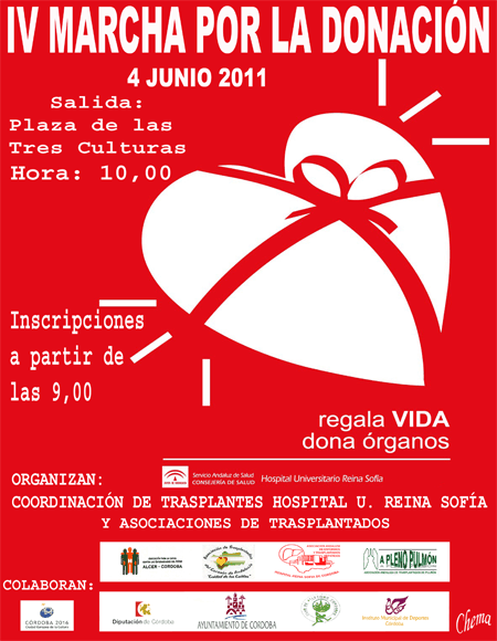 Cartel de la IV marcha por la donación