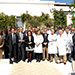 Foto de familia de la inauguración del 'Jardín de los trasplantes'.