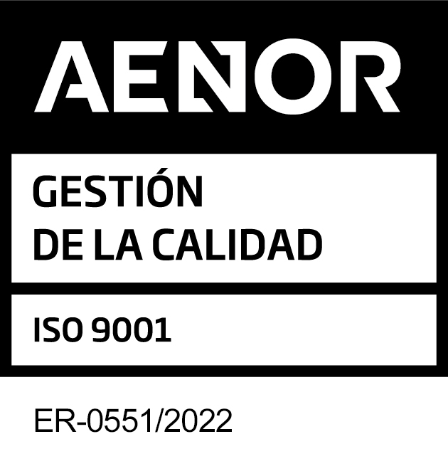 Sello AENOR ISO 9001 ER 0551/2022