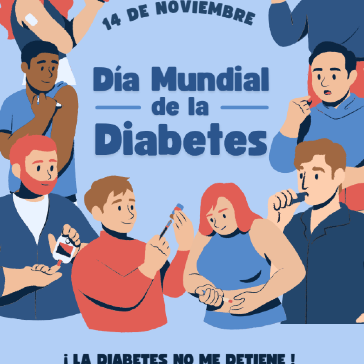 Cartel informativo sobre el Día Mundial de la diabetes 