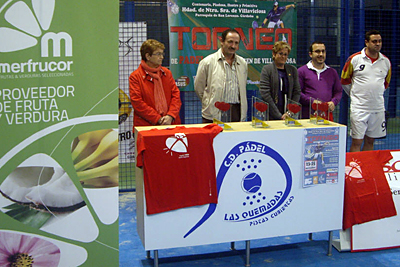 Entrega de premios del torneo de pádel.