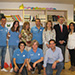 Responsables sanitarios y miembros de la Asociación de Voluntarios de La Caixa (AVOCA).