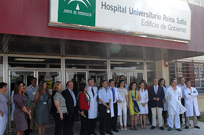 Foto de familia de la presentación del nuevo hito en trasplantes
