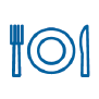 Plato y cubiertos